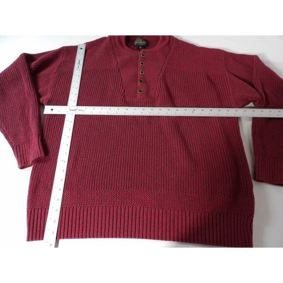 Red Head Mens Sweater XL Knit Heavy Red Cable Pullover Fishermen Grandpa - Picture 5 of 8